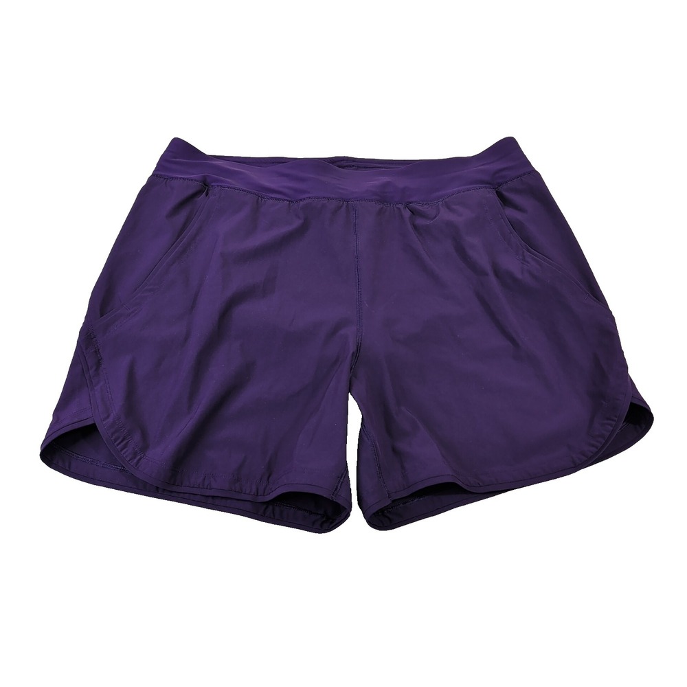 Lands End Board Swim Shorts With Panty Womens 16 Purple 5"‎ Beach Pool Vacation
